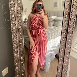 Burnt Orange and White Dress